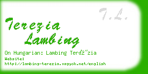 terezia lambing business card